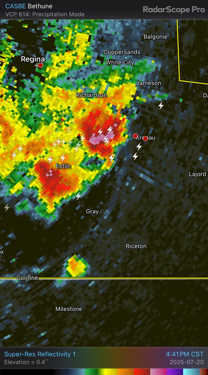 Looking SW from  Kronau SK at 4:47pm #skstorm