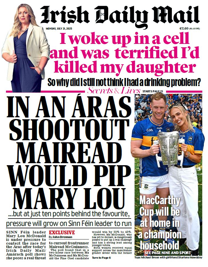 irishdailymail's tweet image. Read all this and lots more in Monday's Irish Daily Mail.