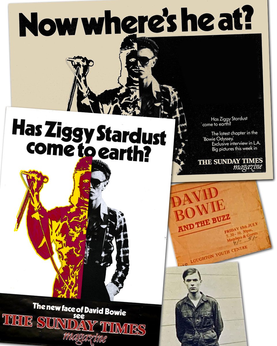 DavidBowieReal's tweet image. SUNDAY TIMES MAG 50 YEARS AGO TODAY
“Gee my life's a funny thing, Am I still too young...”
A 28-year-old David Bowie gracing the front cover of a Sunday supplement in the UK was a big deal fifty years ago today.
The publishers of The Sunday Times Magazine clearly thought so…