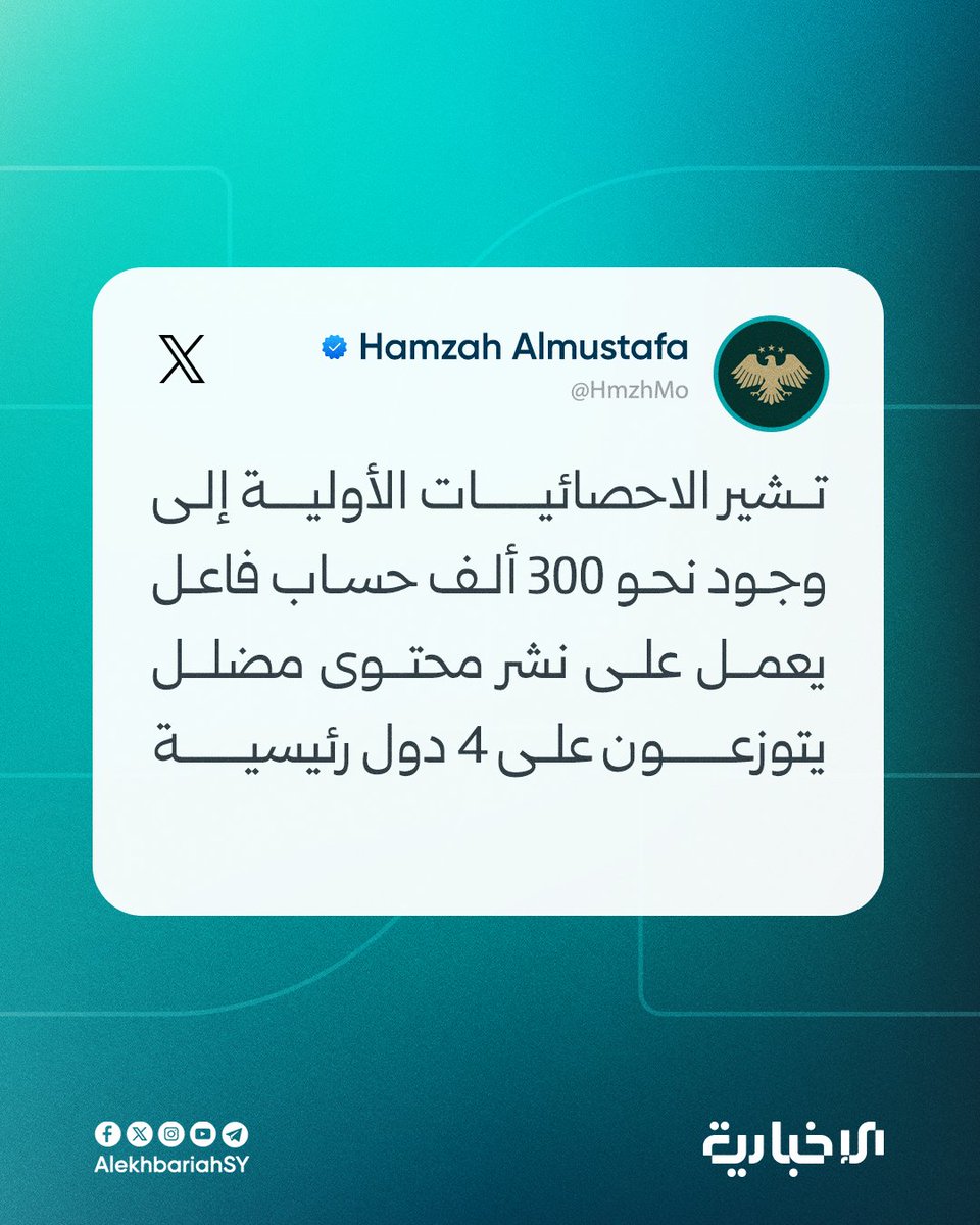 وزير الإعلام حمزة المصطفى في منشور عبر منصة X:

حقائق يجب معرفتها 

📌لا تزال سوريا تحت العقوبات الأمريكية فيما يخص العلاقة مع منصات التواصل الاجتماعي ولا يزال التقدم بطيئاً لجهة رفعها رغم الأمر التنفيذي الذي وقعه الرئيس ترامب

📌استمرارية العقوبات يُعيق التواصل المباشر مع هذه