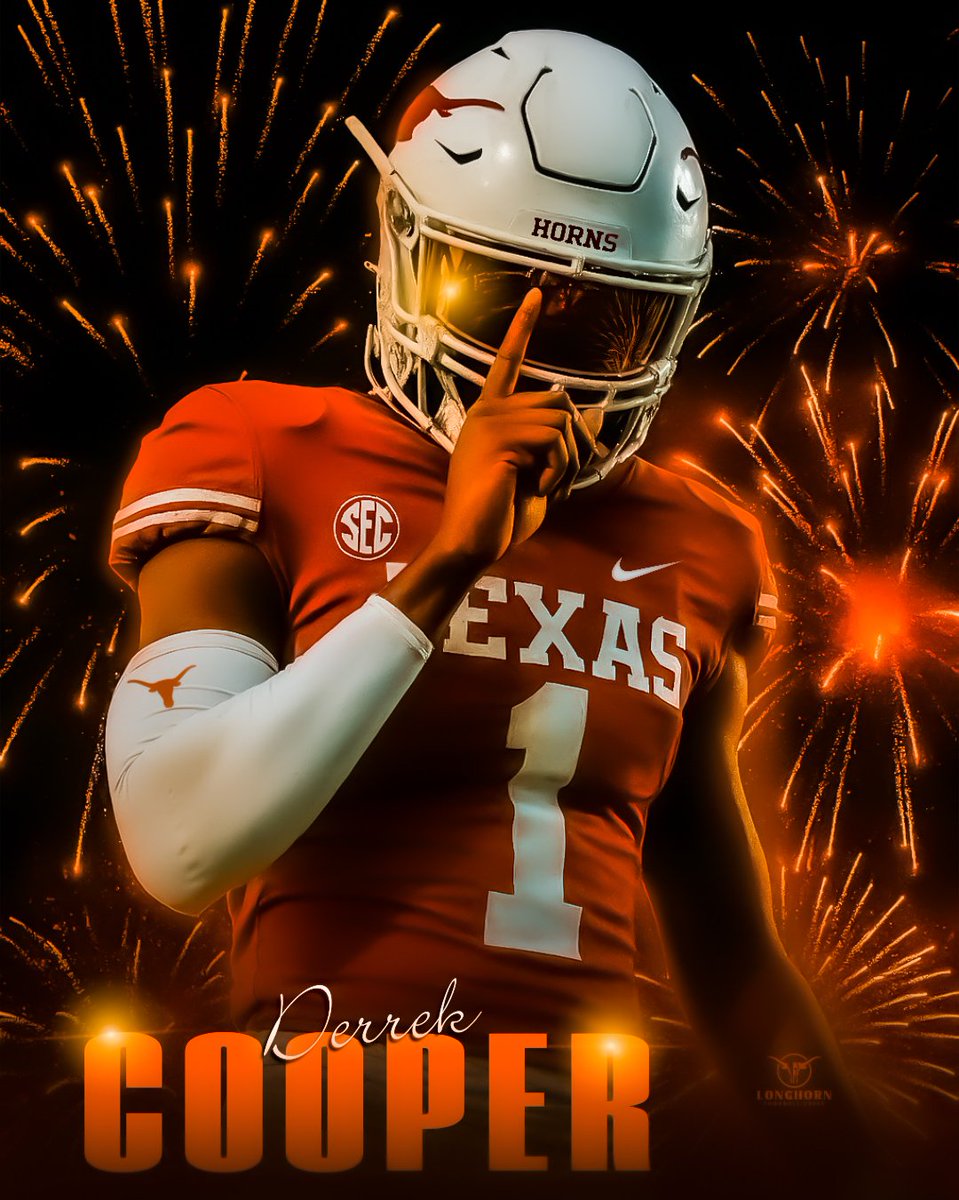 UTFootballEdits's tweet image. Elite '26 5🌟 RB 𝘿𝙚𝙧𝙧𝙚𝙠 𝘾𝙤𝙤𝙥𝙚𝙧 is COMMITTED to Texas! 🤘🏾