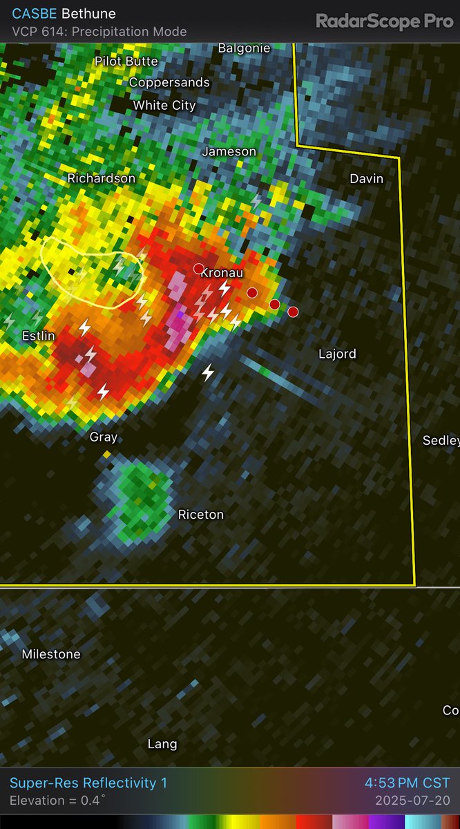 Looking SW from E of Kronau SK 4:58pm #skstorm