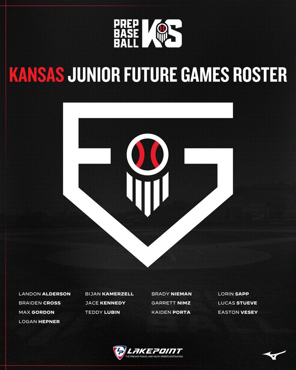 Prep Baseball Kansas (@prepbaseballks) on Twitter photo ππππ’ πππ£π¨ππ¨ π
πͺπ£ππ€π§ ππͺπ©πͺπ§π πππ’ππ¨
The 2025 Team Kansas Junior Future Games Roster is officially set! This group of rising talent is ready to represent the Sunflower State at #PBJFG25.
π
Full Schedule β‘οΈ loom.ly/Ra5l_Ac ππππ’ πππ£π¨ππ¨ π
πͺπ£ππ€π§ ππͺπ©πͺπ§π πππ’ππ¨
The 2025 Team Kansas Junior Future Games Roster is officially set! This group of rising talent is ready to represent the Sunflower State at #PBJFG25.
π
Full Schedule β‘οΈ loom.ly/Ra5l_Ac