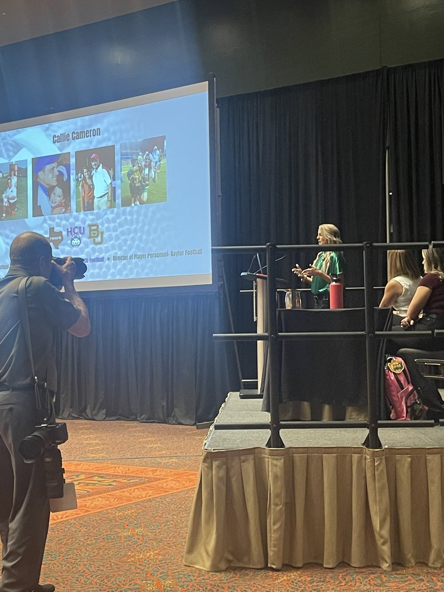 CoachJoeWillis's tweet image. Outstanding job today by @CallieCam_ @coachfire98 and @CoachLBrooks on presenting the benefits of the Football Operations role in HSFB @THSCAcoaches convention. It’s a no-brainer when you consider the ways that position can impact your program!
