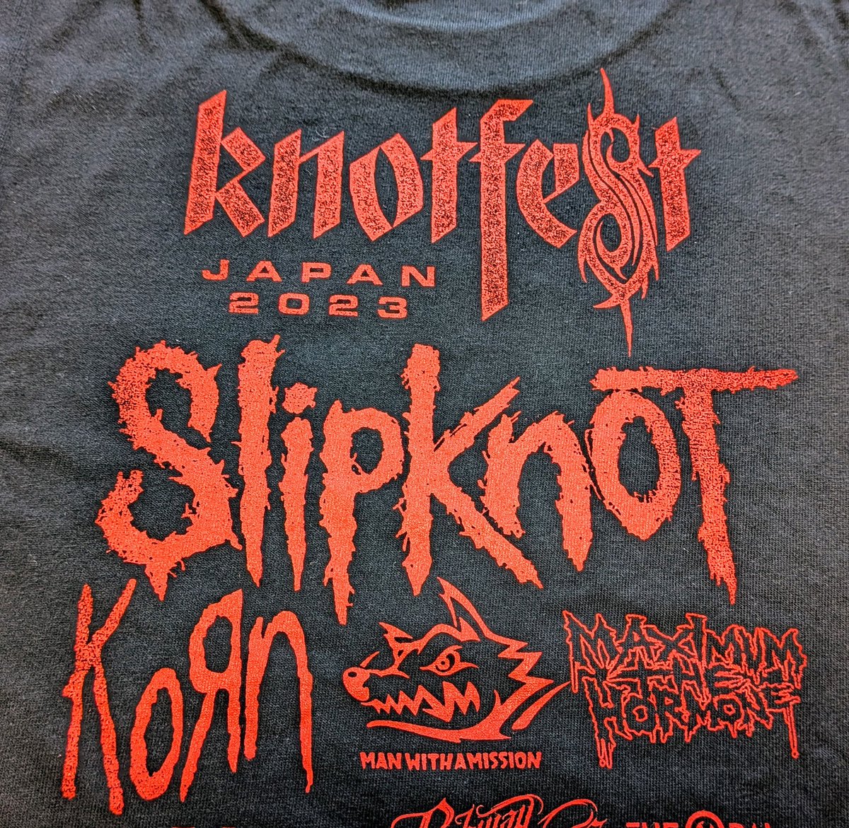 maidenjap's tweet image. 【フォロー&リポストで応募!】
ノットフェス 2023 公式Tシャツを
限定 1名にプレゼント!
『KNOTFEST JAPAN 2023 』の会場で
販売され、即日完売した貴重な一品!
(新品未使用・XLサイズ)
今年10月のラウパ25にヘッドライナー
として出演する PARKWAY DRIVE も
参戦した伝説の豪華フェス!…