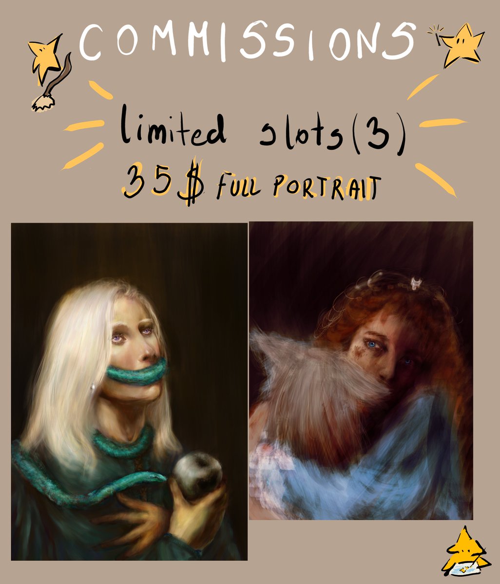 rozseus's tweet image. Hi⭐️
I made 3 limited slots for a full portrait commission for almost half the price. If anyone is interested, please DM me on any platform or directly on Ko-fi.
ko-fi.com/rozseus/commis…