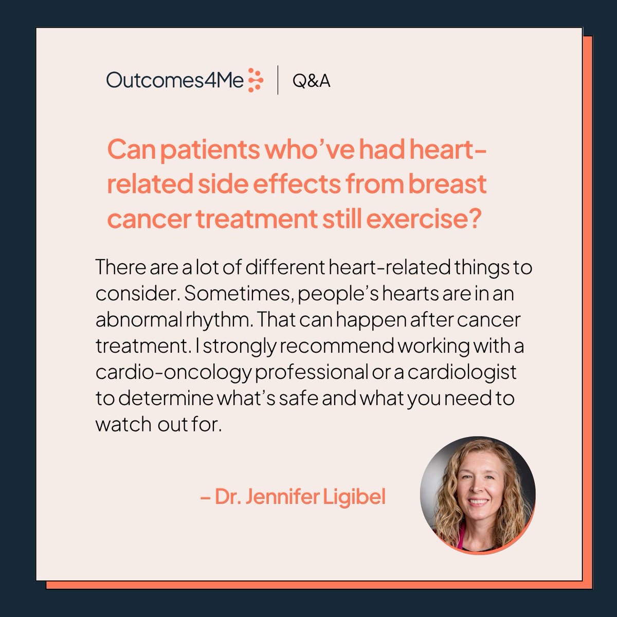 outcomes4me's tweet image. New research suggests #exercise may play a more significant role in cancer treatment than we thought, but is it safe for #HER2-positive breast cancer patients? Learn more in our Q&A with Dr. Jennifer Ligibel 👉 bit.ly/4eQDQv4
#cancercare #digitalhealth