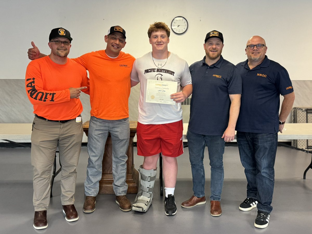Local292's tweet image. Shout out to Jacob Fettig on being awarded the Washington & Northern Idaho District Council of Laborers Scholarship! 👏🎓
Big thanks to the District Council for their continued investment in the future of LIUNA families — efforts like these are changing lives.
#LIUNACares