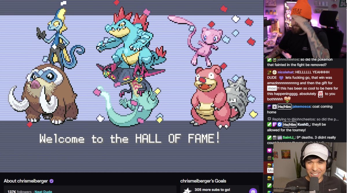 PointCrow's tweet image. Chris and Moxi are the first team to beat the Nuzlocke Invitational!
…we’ll see how the team does in the tournament August 2nd!
