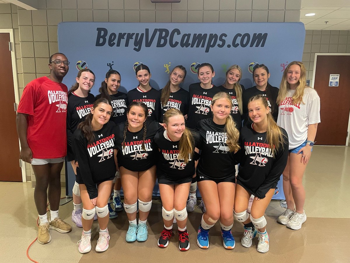 Allatoona Volleyball (@allatoonavb) on Twitter photo Great week for our <a href="/AllatoonaVB/">Allatoona Volleyball</a> JV team at the <a href="/BerryVolleyball/">Berry College Volleyball</a> camp. You all are improving each day.
Own the Court!
Go Bucs
<a href="/toona_athletics/">Allatoona Athletics</a>
<a href="/allatoona_hs/">Allatoona High</a> Great week for our <a href="/AllatoonaVB/">Allatoona Volleyball</a> JV team at the <a href="/BerryVolleyball/">Berry College Volleyball</a> camp. You all are improving each day.
Own the Court!
Go Bucs
<a href="/toona_athletics/">Allatoona Athletics</a>
<a href="/allatoona_hs/">Allatoona High</a>