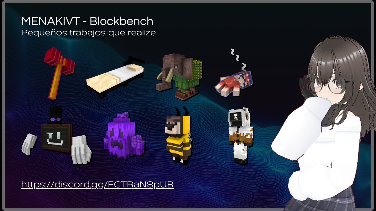 🎨 ¡Modelos de Minecraft personalizados por encargo!
📥 Cualquier consulta al MD!
#Minecraft #Blockbench #ComisionesAbiertas 

Discord: discord.gg/PEeVfwAPUf