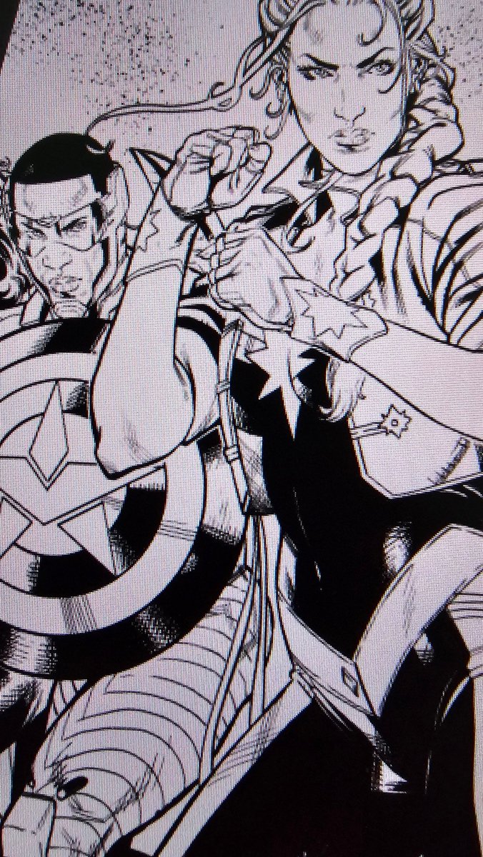 Farid_KrK's tweet image. Captain Marvel and Captain America...from an upcoming Avengers issue...WIP