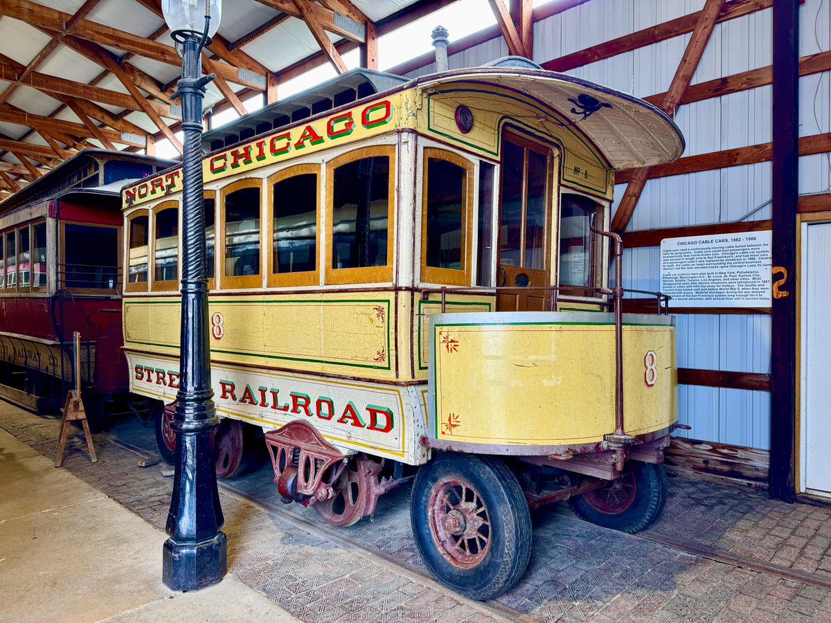 mr1llinois's tweet image. This 1859 horse-drawn railway car is the oldest piece of rolling stock on display at the Illinois railway museum and would have been in service when Lincoln was in Chicago for the 1860 convention—perhaps he saw it go by!
