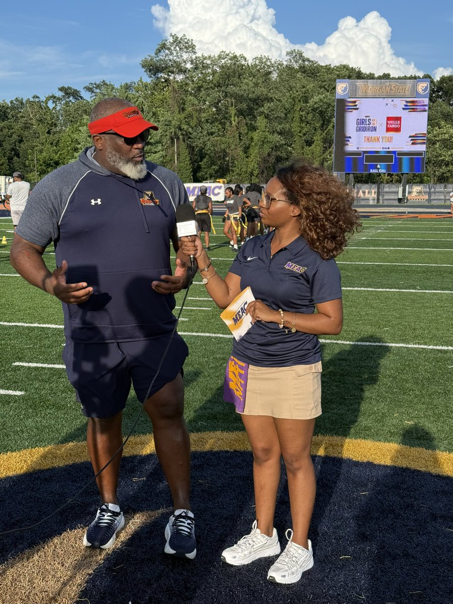 MorganStBears's tweet image. So excited to be the host of the @MEACSports Girls on the Gridiron Flag Football Clinic 🏈 Thank you to all the participants and their families 🧡💙