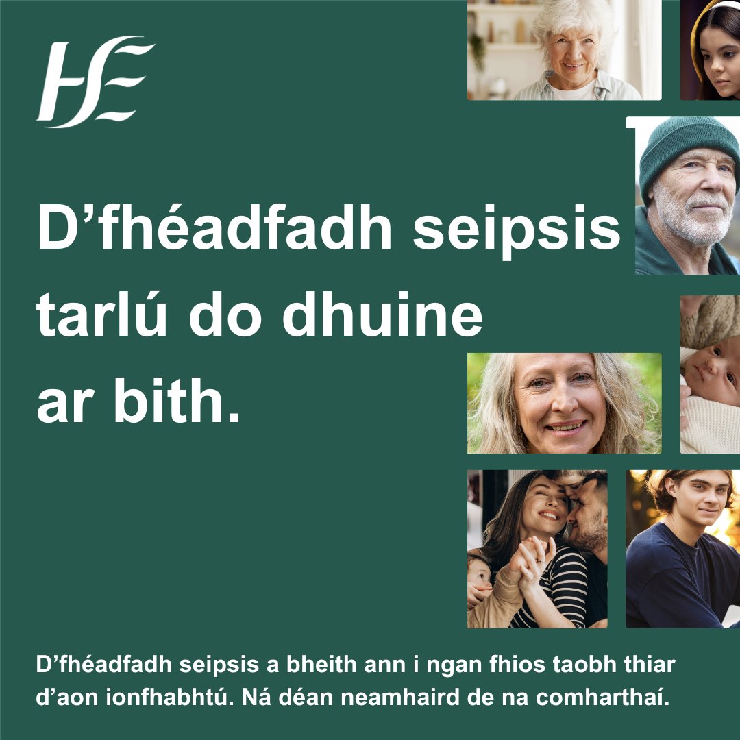 HSELive's tweet image. Is ionfhabhtú í an tseipsis a mbaineann baol báis leis. Is féidir le duine ar bith a bhfuil ionfhabhtú air nó uirthi seipsis a fháil.
Tá tuilleadh eolais anseo faoi dhaoine atá níos mó i mbaol ionfhabhtaithe agus a d’fhéadfadh seipsis a fháil dá thoradh: bit.ly/44Xo8ts