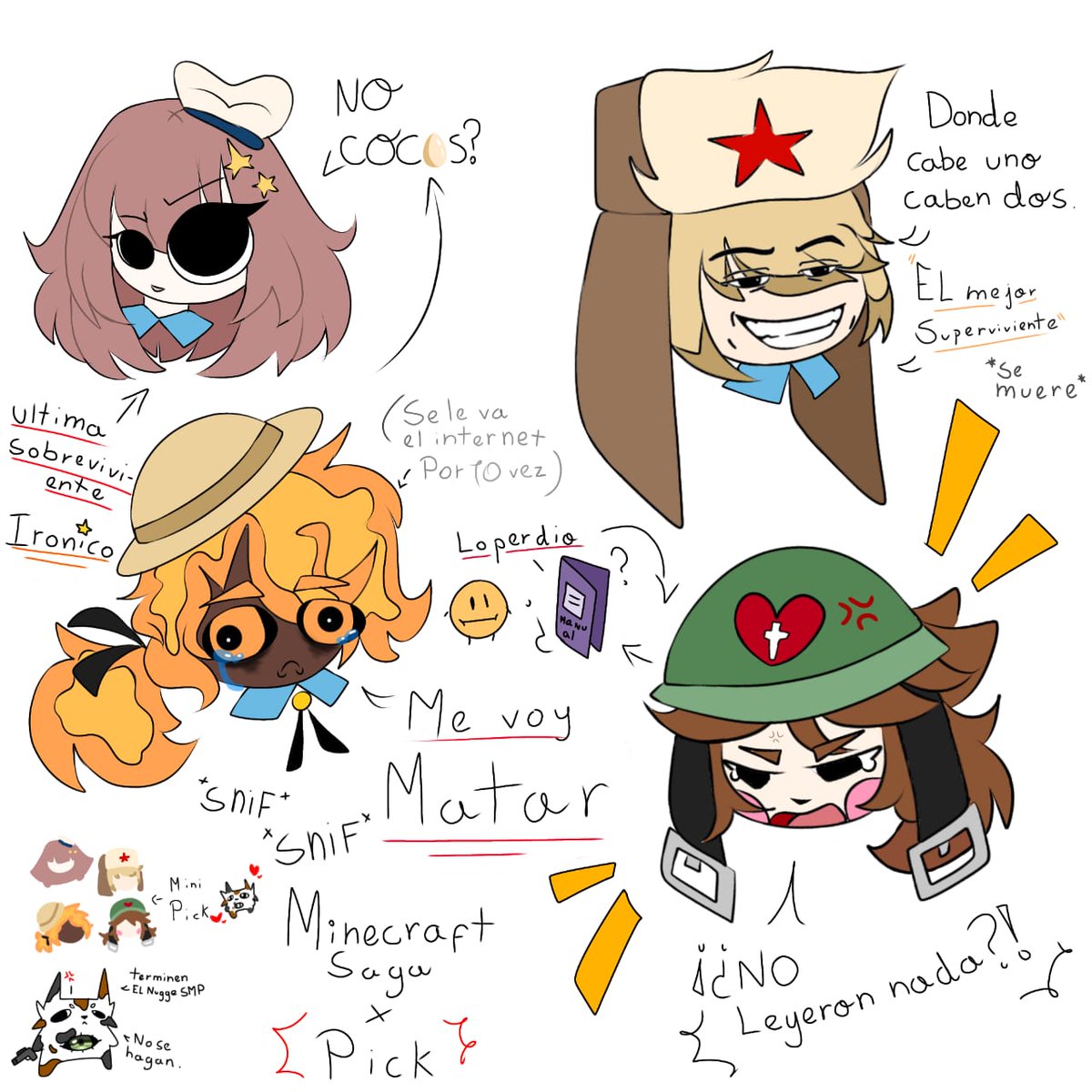 Bluezerisx's tweet image. Diooos por que pick x minecraftsaga queda tan bien?! 🗣️ #MinecraftSaga #MagmaBoiFanart #starvtuberArt #NuggetSMP #CapitanGatoFanArt #JustNovaFanart