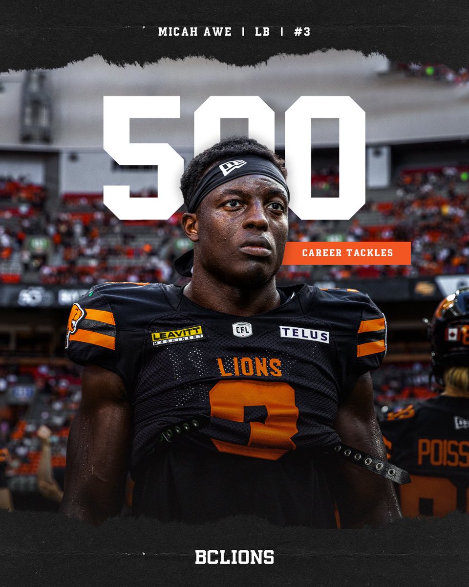 BC LIONS (@bclions) on Twitter photo 500 reasons not to run his way! 😤
Congratulations <a href="/AweNChardonnay/">HashTagAwe™</a> on reaching 500 career tackles in last night’s game.
#BCLions | #RoarAsOne 500 reasons not to run his way! 😤
Congratulations <a href="/AweNChardonnay/">HashTagAwe™</a> on reaching 500 career tackles in last night’s game.
#BCLions | #RoarAsOne