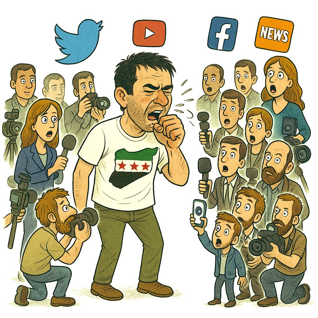 Hamza465172's tweet image. 🚨 عاجل – مواطن سوري (يسعل) في دمشق!
حتى الآن لم تُعرف الأسباب، والتحقيقات جارية لمعرفة ما إذا كانت السعلة طبيعية، أم أنها تندرج ضمن الحوادث الأمنية الخطيرة.