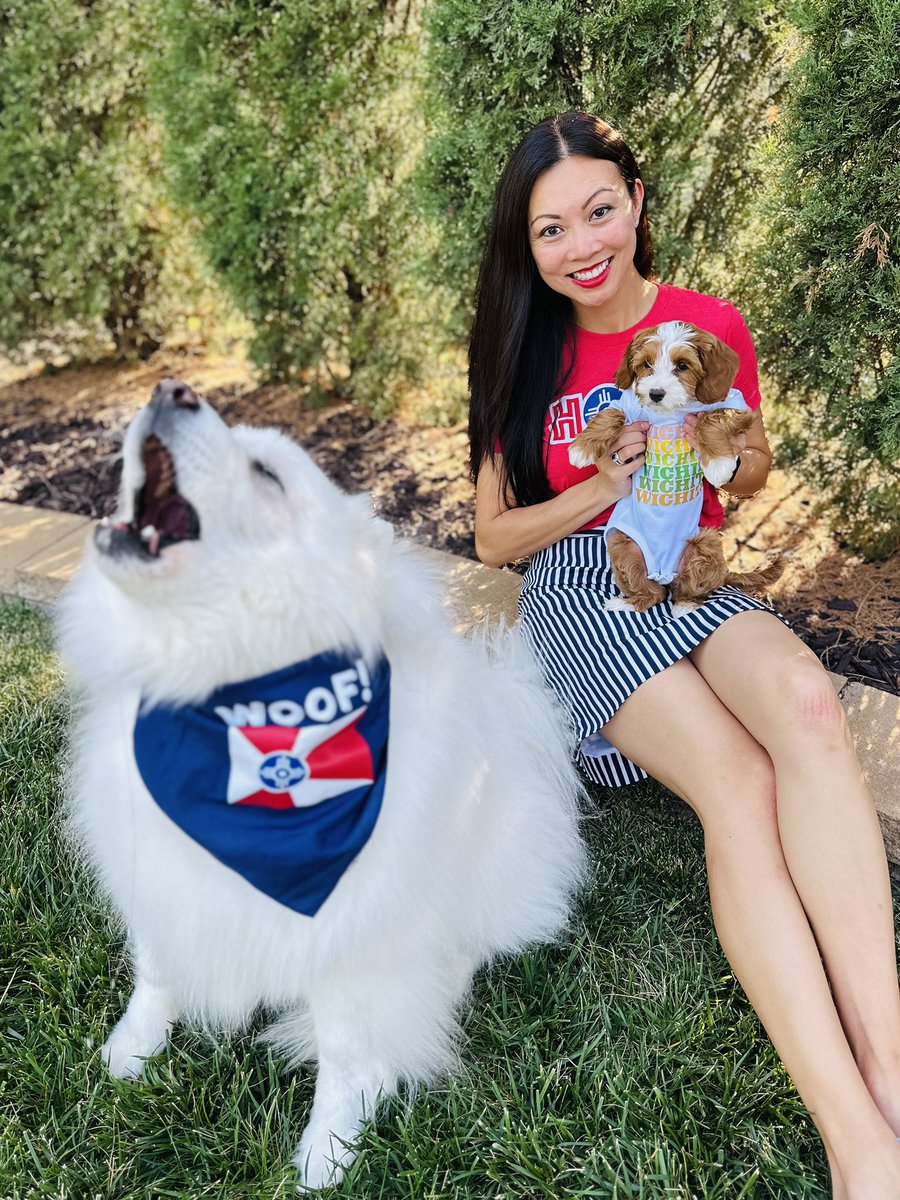 LilyWuKansas's tweet image. My big sis is excited to say “Happy 155th birthday, Wichita!” I love her and my new Wichita swag.
-Toto 🐾