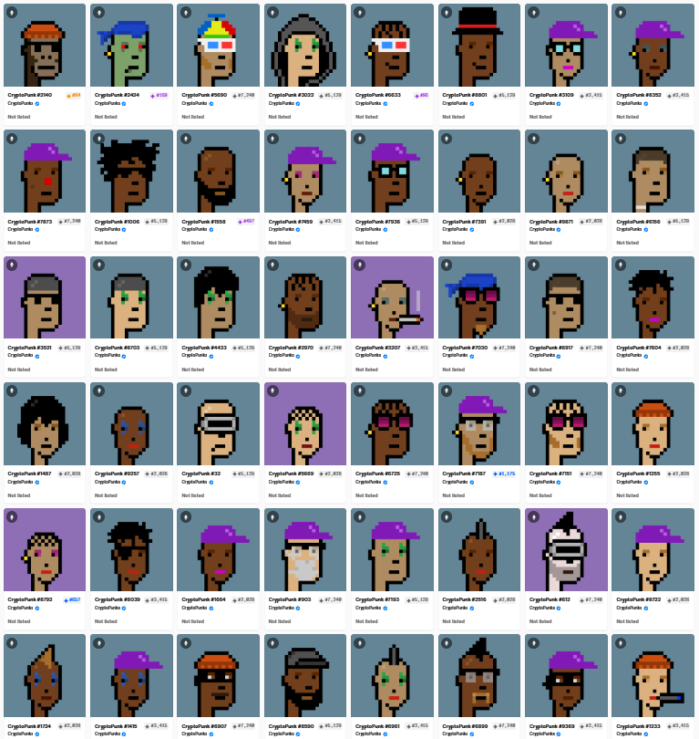 randomcdog's tweet image. Insane punks collection assembled by @garyvee and held through the entire bear market - none of them touched. Study the 💎🙌🥰