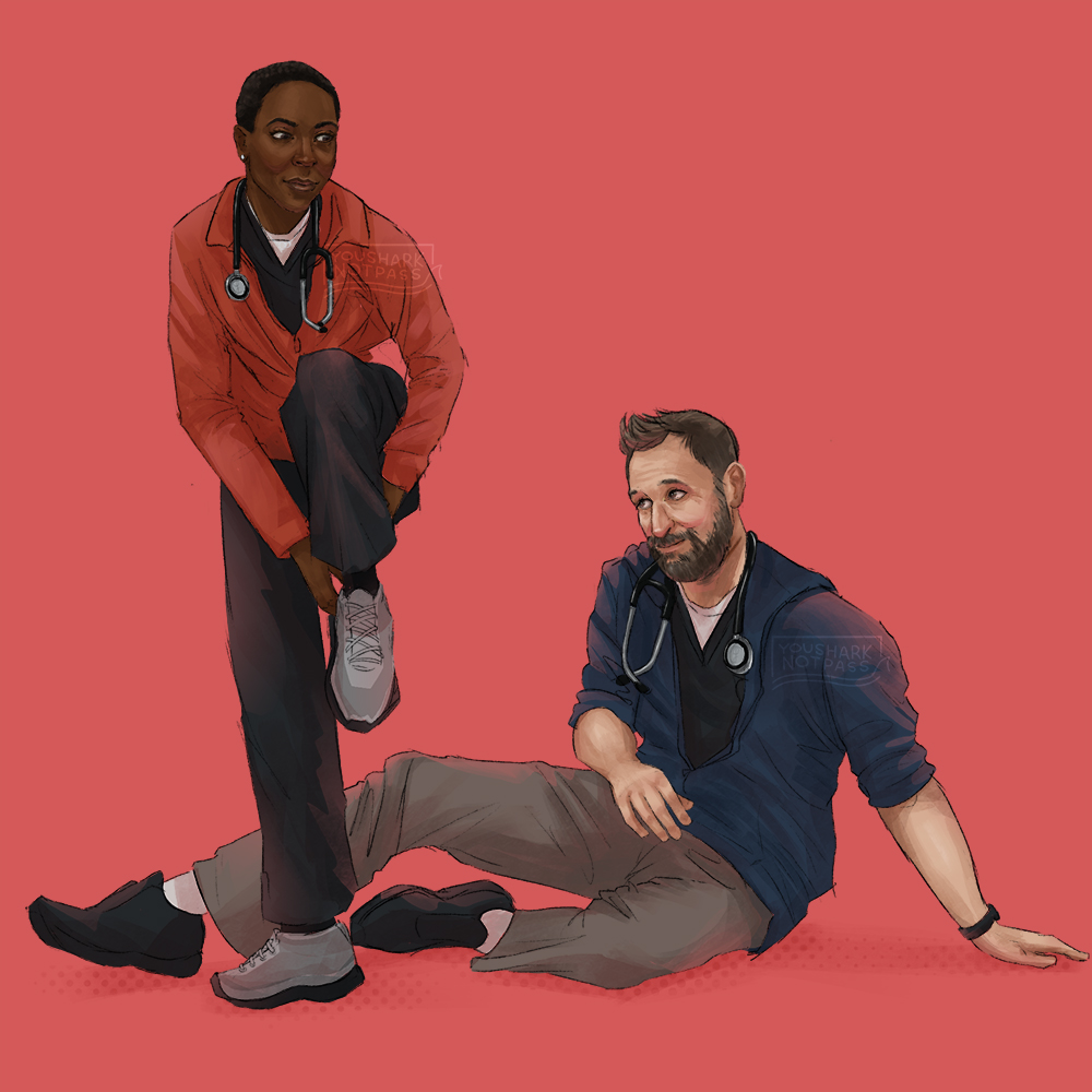 YouSharkNotPass's tweet image. i&apos;m here, right here wishing I could be there for ya 🪡❤️‍🩹

 #thepitt #heathercollins #michaelrobinavitch #fanart