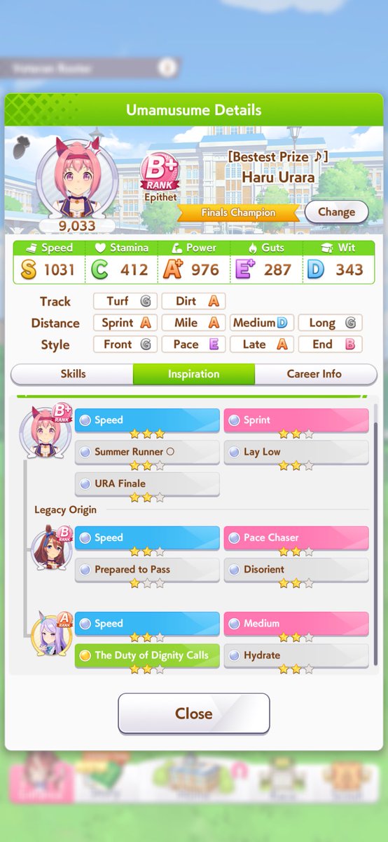 My first 3 star spark and Haru Urara gets it. Life is cruel and hilarious at the same time 🥲