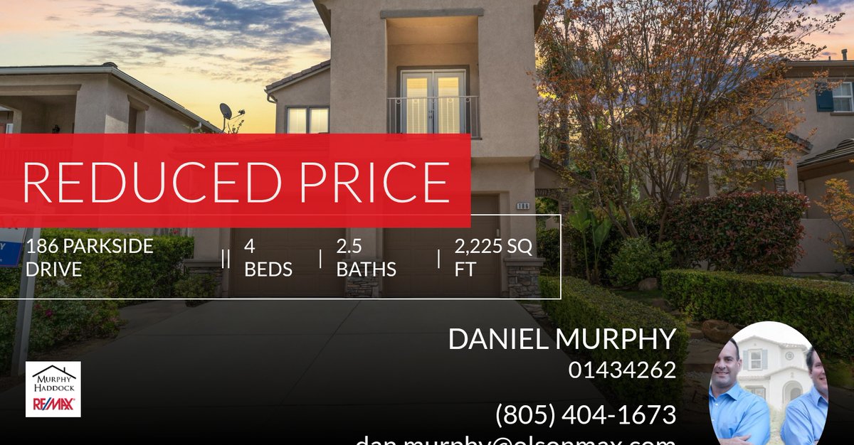 MurphyHaddock's tweet photo. 📍 Reduced Price 📍 This recently reduced home at 186 Parkside Drive in Simi Valley won't last long, so, don't wait to set up a showing! Reach out here or at (805) 404-1673 for more information! https://t.co/cvt6sVBb1m https://t.co/y83ABHpSRg