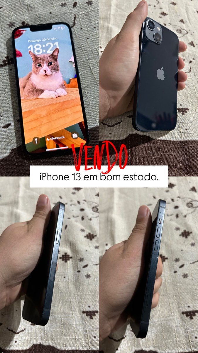 oolindense's tweet image. VENDO - iPHONE 13 EM BOM ESTADO, 128GB DE MEMÓRIA, iOS ATUALIZADO, PEÇAS ORIGINAIS.
CONTATO VIA DIRECT!