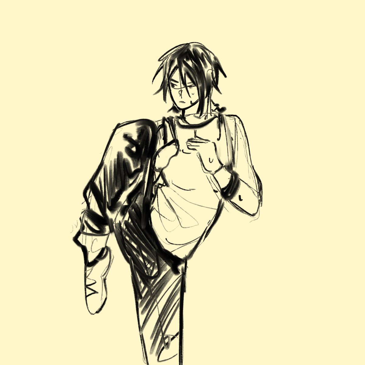 Ruilenxi's tweet image. Anatomy study with Rui (used references) #prsk_FA #ruikamishiro #神代類