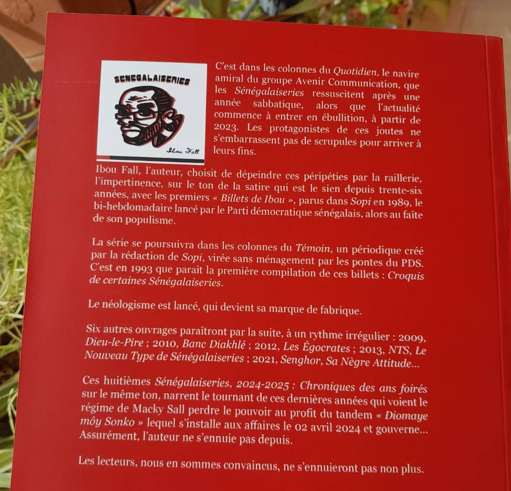 <a href="/djigane/">Jigaan ⭐️⭐️</a> Ibou Fall, « Sénégalaiseries 8 : 2024-2025, chroniques des ans foirés » (Ed. Forte Impression, 2025)