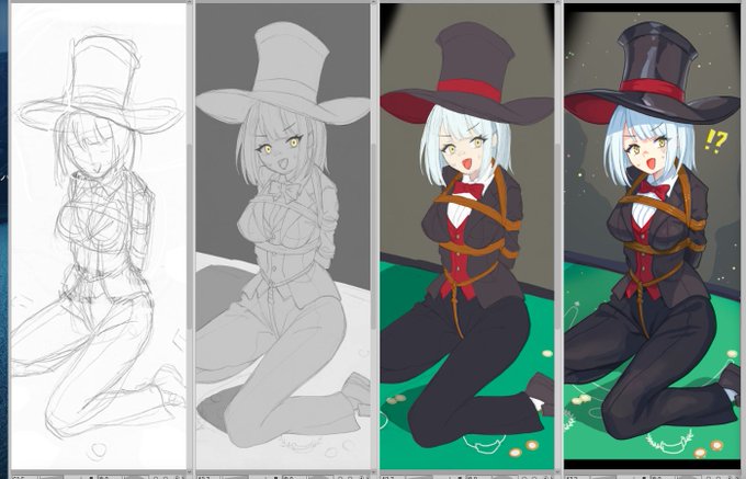 線画を一番最後に描くこと以外は、かなりオーソドックスな画法だと思っている

まあ、AI時代に人々がどんな描き方をしているもんなのかは知りませんが🤪 