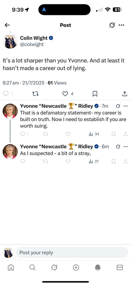 colwight's tweet image. Can someone please tell Yvonne that I am absolutely saying that she is a liar and that I dare her to try and sue me.