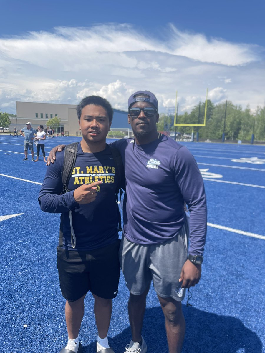 Tyren Hoeun (@tyrenhoeun6) on Twitter photo Had a great day competing at the <a href="/BlackBearsFB/">Maine Football</a> Camp. Appreciate all coaches for making this happen.
<a href="/CoachStevensFB/">Jordan Stevens</a> <a href="/Coach_SCarey/">Spencer Carey</a> <a href="/BlackBearsFB/">Maine Football</a> <a href="/PBrown_2/">Pushaun Brown</a>
<a href="/Coach_AjMc/">Aj Mclaughlin</a> <a href="/stephenson_mcc/">McCormick Stephenson</a>
<a href="/_CoachJHairston/">Jalen Hairston</a> <a href="/Coach_DiMeo/">Umberto Di Meo</a> <a href="/Mikahael_Waters/">Mikahael Waters</a> <a href="/SMH_SpartansFB/">St. Mary’s Spartans Football</a> <a href="/DylanDriscoll10/">Dylan Driscoll</a>
<a href="/stmarysspartans/">St. Mary's Spartans</a> Had a great day competing at the <a href="/BlackBearsFB/">Maine Football</a> Camp. Appreciate all coaches for making this happen.
<a href="/CoachStevensFB/">Jordan Stevens</a> <a href="/Coach_SCarey/">Spencer Carey</a> <a href="/BlackBearsFB/">Maine Football</a> <a href="/PBrown_2/">Pushaun Brown</a>
<a href="/Coach_AjMc/">Aj Mclaughlin</a> <a href="/stephenson_mcc/">McCormick Stephenson</a>
<a href="/_CoachJHairston/">Jalen Hairston</a> <a href="/Coach_DiMeo/">Umberto Di Meo</a> <a href="/Mikahael_Waters/">Mikahael Waters</a> <a href="/SMH_SpartansFB/">St. Mary’s Spartans Football</a> <a href="/DylanDriscoll10/">Dylan Driscoll</a>
<a href="/stmarysspartans/">St. Mary's Spartans</a>
