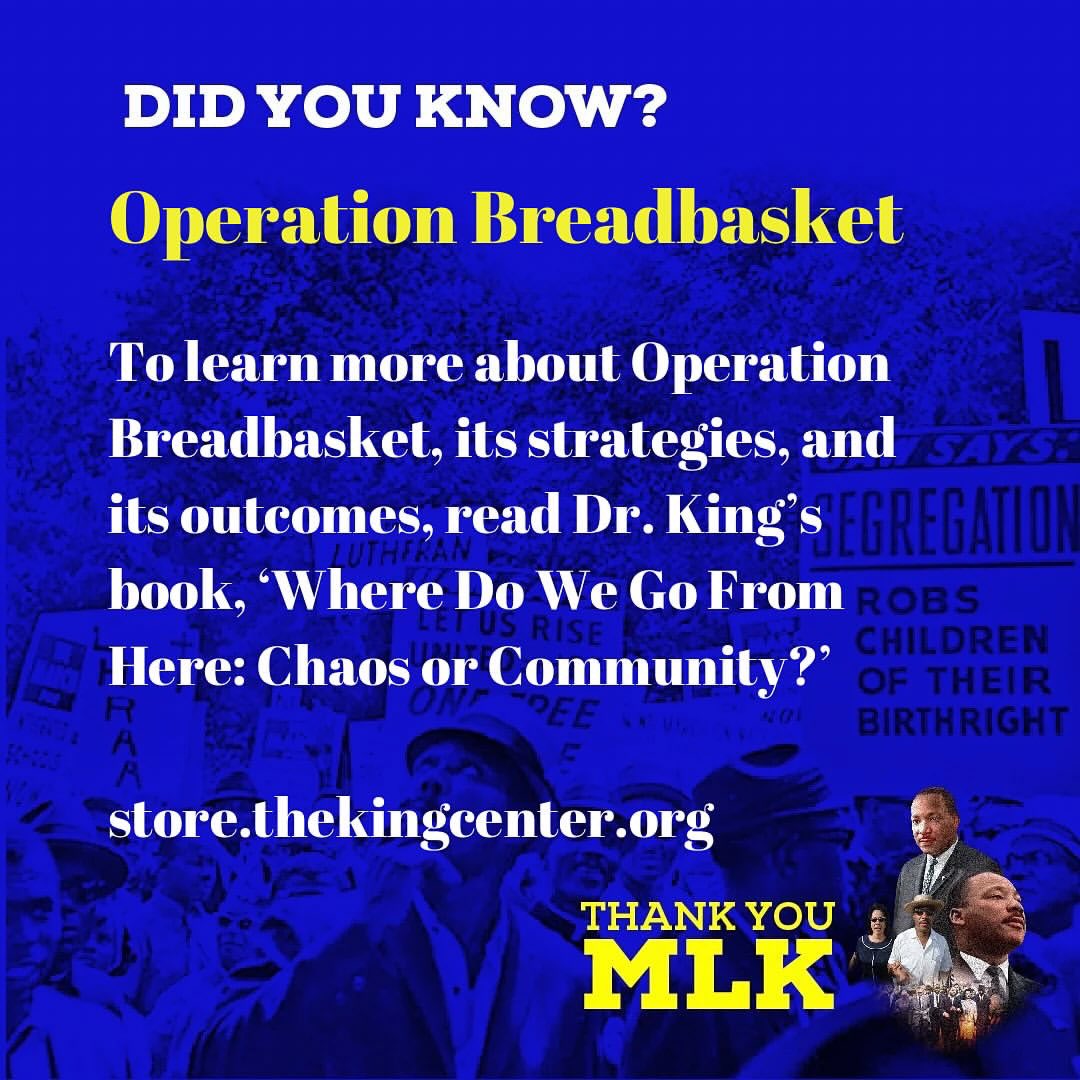 TheKingCenter's tweet photo. #thankyouMLK #DidYouKnow #OperationBreadbasket #MLK #MissionPossibleMLK #SCLC #King100 #ChampionsForChange #Nonviolence #Nonviolence365 https://t.co/Q8jOTyhXen