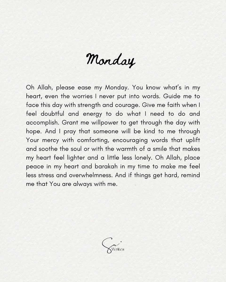 snwrites's tweet image. Monday