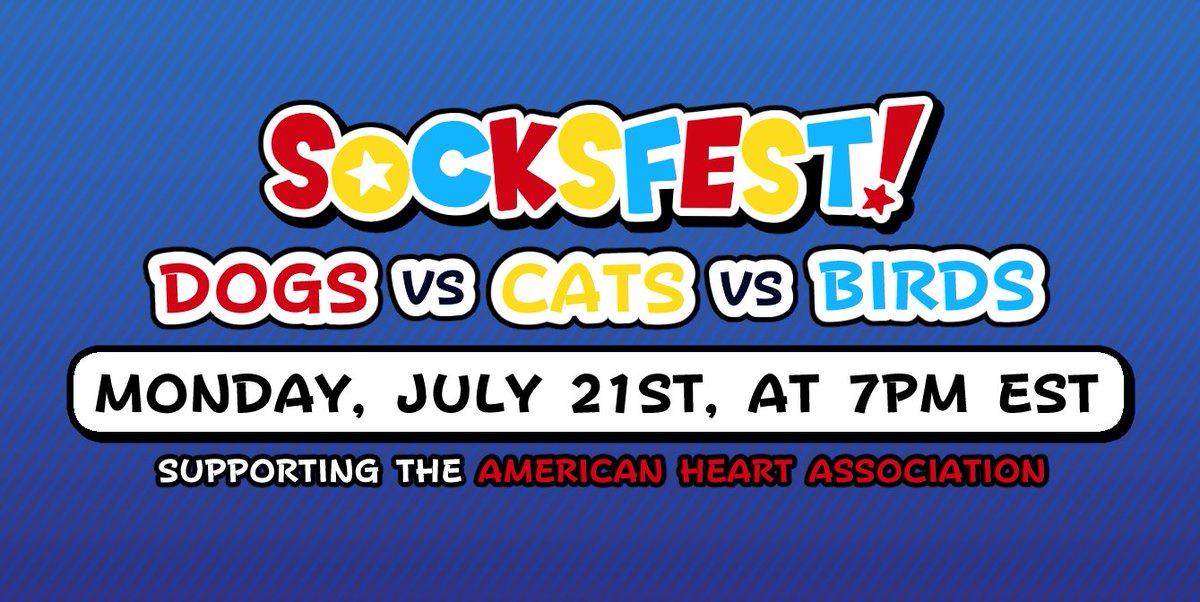 SocksBX's tweet image. THIS MONDAY... A VERY SPECIAL EVENT.
&quot;SOCKSFEST&quot; - MONDAY JULY 21ST at 7PM EST.