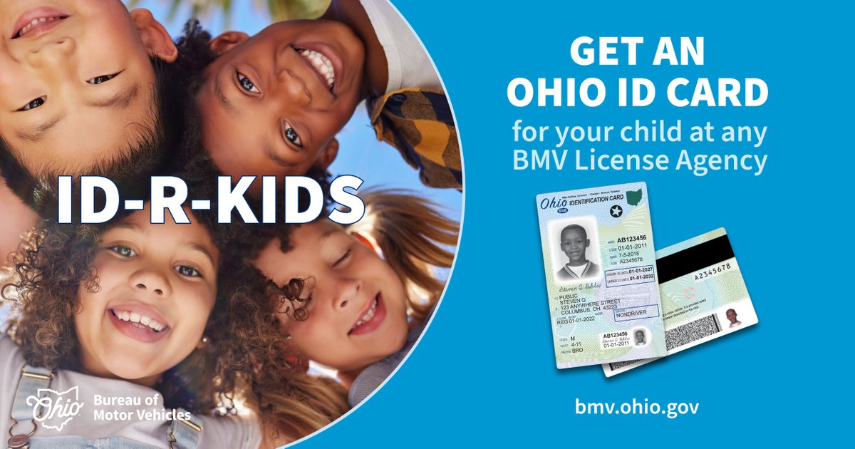 OHPublicSafety's tweet image. Summer is in full swing and the @OhioBMV and the @OHSchoolSafety are reminding parents that this season is an ideal time to get a state-issued identification card (ID) for children and teens. Learn more at bit.ly/4nqlODS
