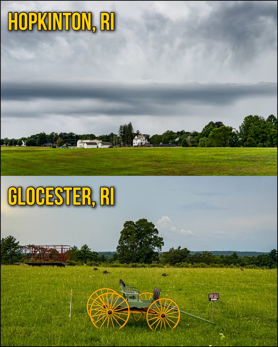 weatherinri's tweet image. A wildly uneventful storm chase 🚙 Whatever the opposite of lightning magnet is 🧲 that’s me today 🤷♂️ #401wx 🍔