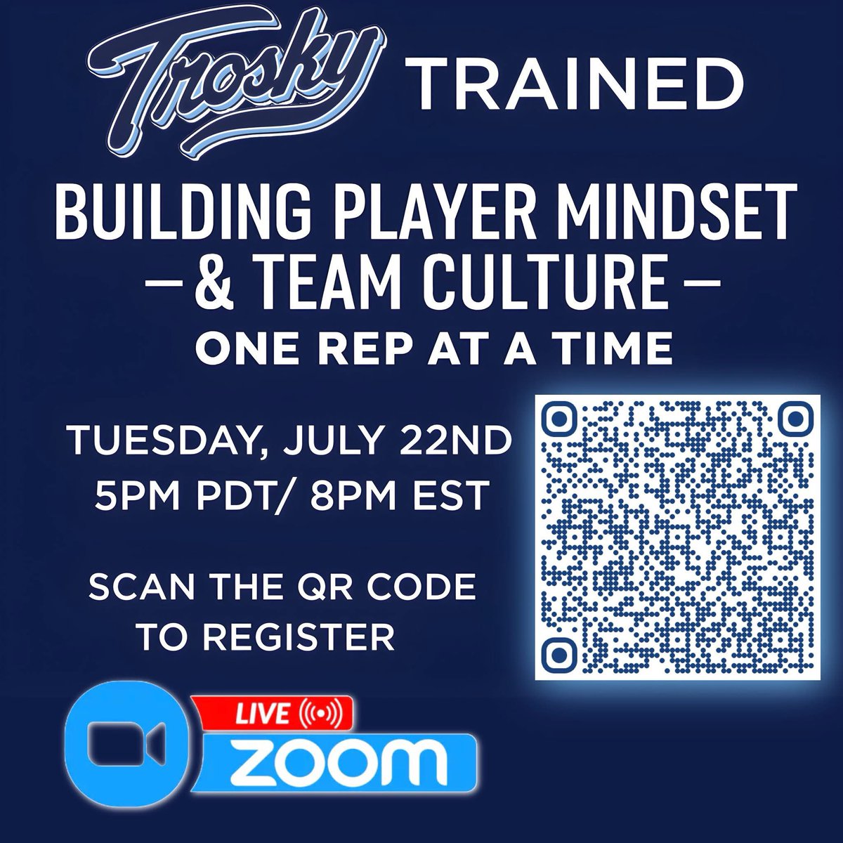 troskyacademy's tweet image. ⚾ Parents & Coaches — This is for you.
Introducing Trosky Trained is a daily development system that’s helping players across the country improve their mindset, routines, and consistency — not just on the field, but off it as well.
We’re hosting a short Zoom session next week…