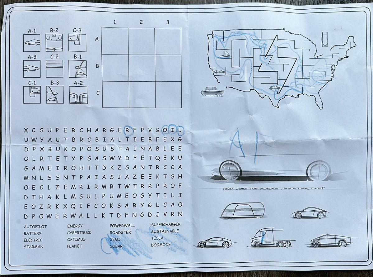 whistingbhole's tweet image. The coloring activity the kids get at the #TeslaDiner is awesome. The kids can even pretend to be @woodhaus2 and design a new Tesla. The food came out too fast the kids didn’t get to finish. @Tesla