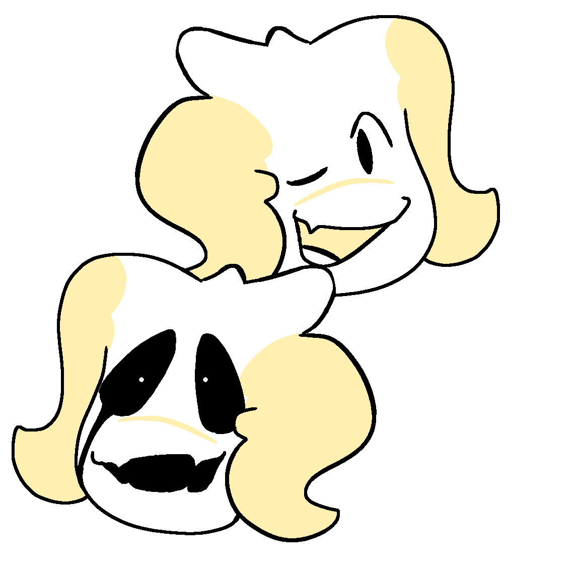 Zombi__64's tweet image. Idea for Flowey as a darkner
There's already life in the flower, so I feel like it woukd have a split personality, due to the original darkner and asriel both inhibiting this body
Ps. This is if dark worlds existed in Undertale