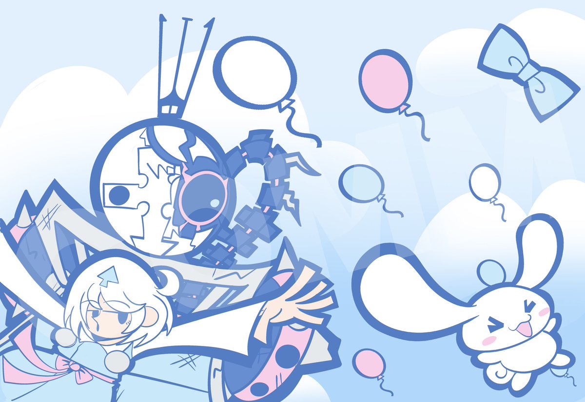 Tubularparu's tweet image. Remembered that time I got to make matching fight sticks :3🎀👥