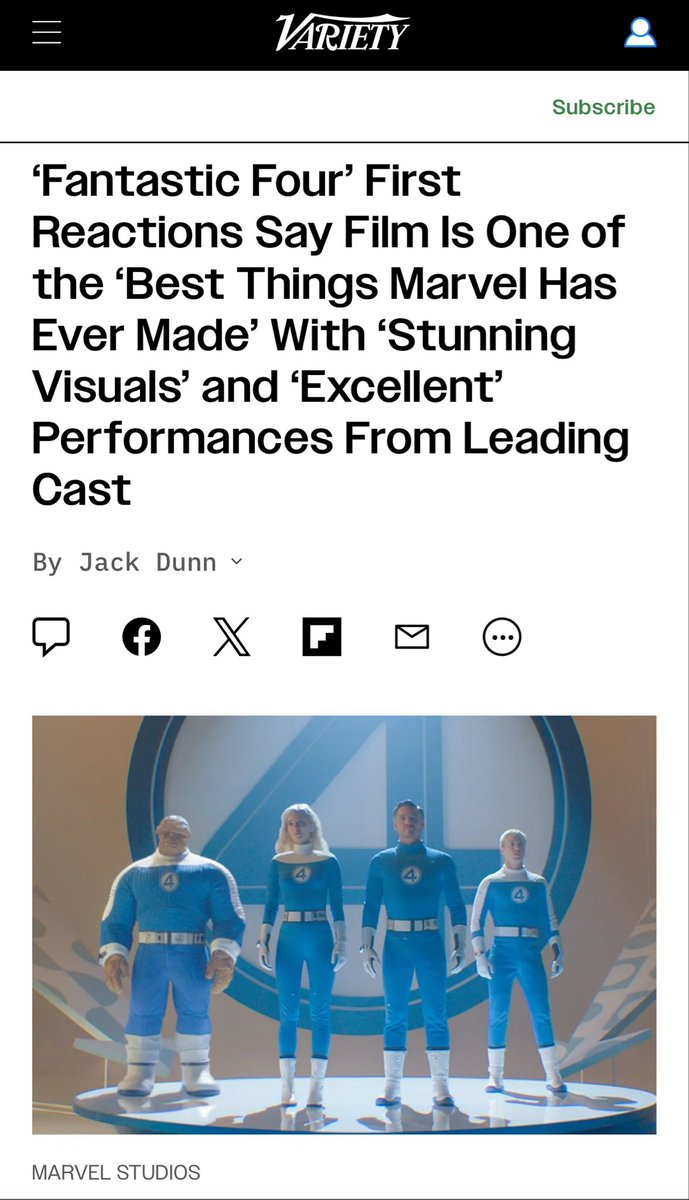 Interest in space is now entering mainstream pop culture with rave reviews of Fantastic Four.

Space euphoria in the markets and massive and unprecedented flow of capital into $RKLB is inevitable. An unstoppable force - an immovable object.