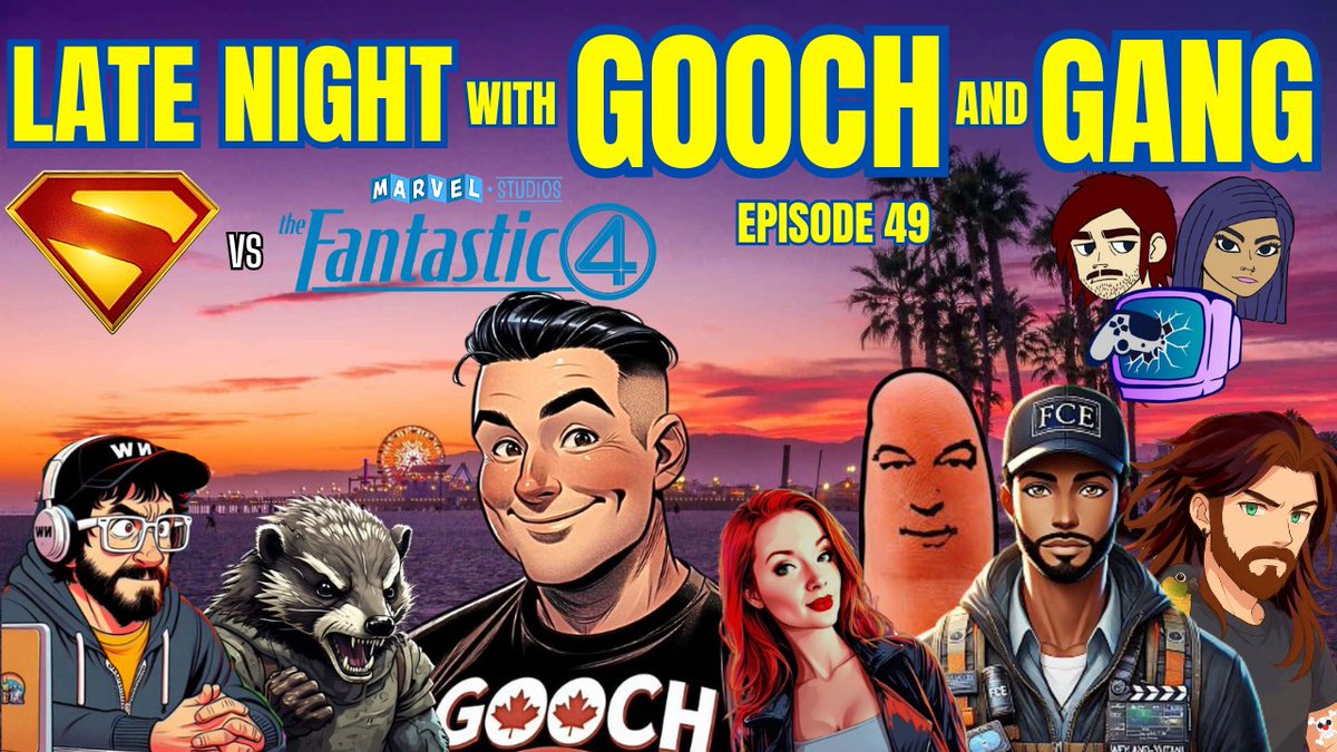 DIABOLICAL SOULS Presents (@diabolicalsouls) on Twitter photo Can F4 survive under James Gunn's Superman? We talk about that and more Tonight on Late Night with Gooch and Gang at 11:11pm EST/8:11pmPST Join Gooch
<a href="/TheAngryBadger3/">The Angry Badger</a> <a href="/NERDWARS222/">NERDWARS</a> <a href="/FCExplained/">FilmComicsExplained</a>
<a href="/BoltTheWord/">Words Of Paradise</a> <a href="/surlydirly/">Moxie Dame (Jess)</a> <a href="/MGBootyClap/">Alec Baldwin's Finger 1️⃣9️⃣9️⃣</a> <a href="/HoldMyDualShock/">HoldMyDualShock</a>
Link below: Can F4 survive under James Gunn's Superman? We talk about that and more Tonight on Late Night with Gooch and Gang at 11:11pm EST/8:11pmPST Join Gooch
<a href="/TheAngryBadger3/">The Angry Badger</a> <a href="/NERDWARS222/">NERDWARS</a> <a href="/FCExplained/">FilmComicsExplained</a>
<a href="/BoltTheWord/">Words Of Paradise</a> <a href="/surlydirly/">Moxie Dame (Jess)</a> <a href="/MGBootyClap/">Alec Baldwin's Finger 1️⃣9️⃣9️⃣</a> <a href="/HoldMyDualShock/">HoldMyDualShock</a>
Link below: