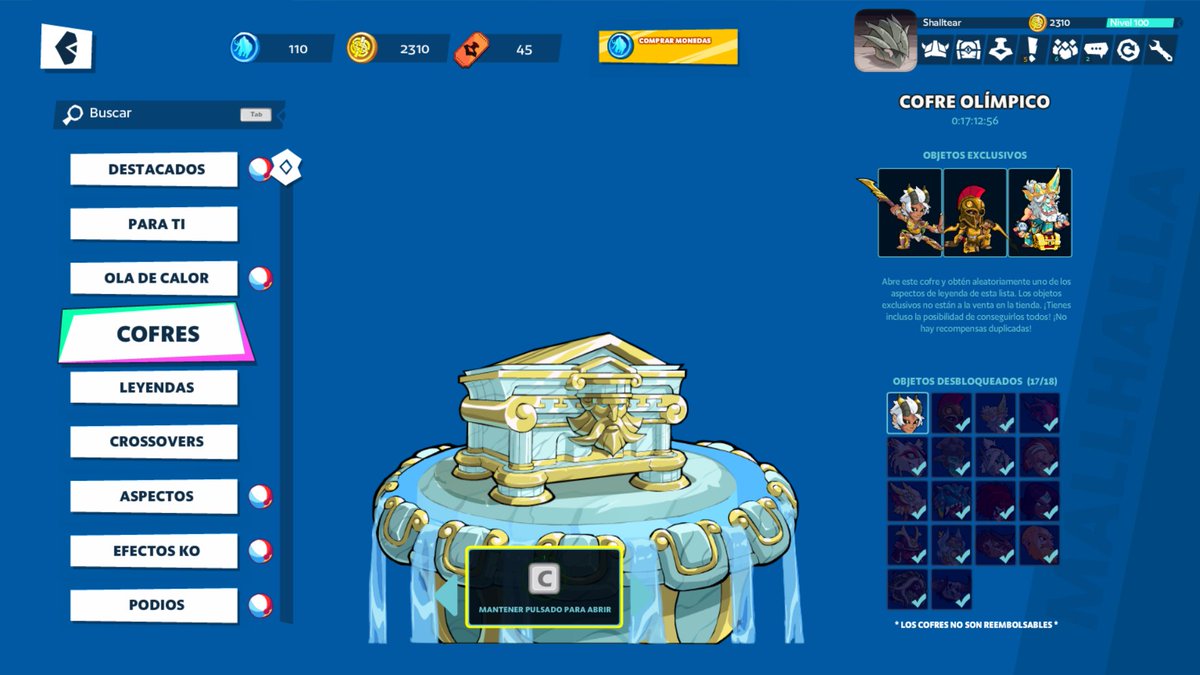 Hanabinnie's tweet image. Brawlhalla es un gacha ahora, los malditos me dejaron a mi Val de últimas 💔 no le vuelvo a meter plata a nada