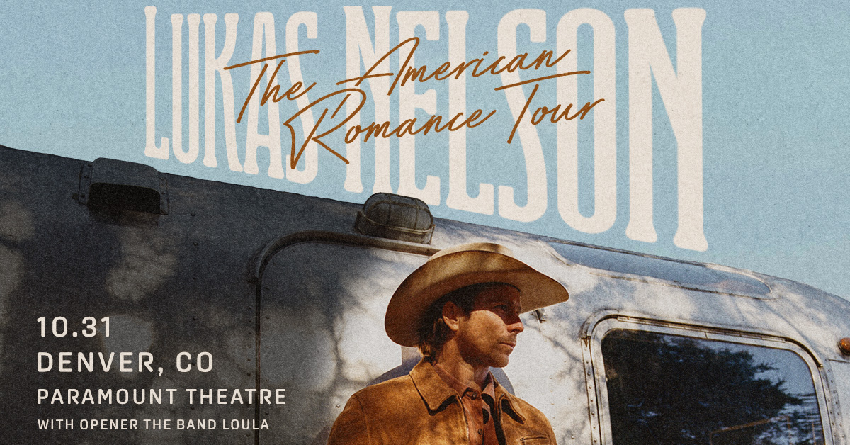JUST ANNOUNCED! Lukas Nelson is coming to Paramount Theatre on October 31st! 🤠 General tickets for The American Romance Tour are on sale Friday, July 25th at 10am!

Want a presale code? Sign up by EOD Tuesday 
🔗:  paramount.events/23EmailSignupFB

🎟: tix.paramountdenver.com/25LukasNelsonFB