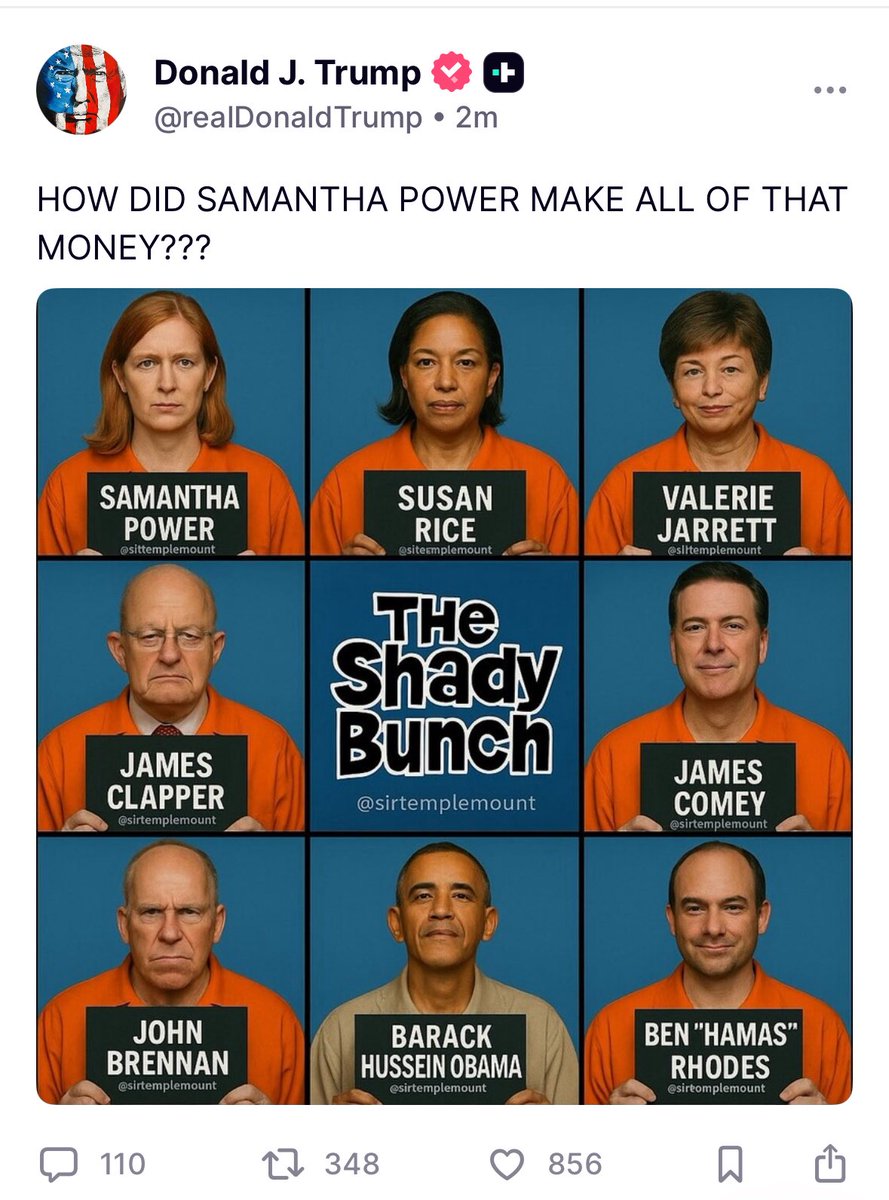 atrupar's tweet image. I hope everyone notices that Trump is trying to normalize the idea of arresting political opponents for no reason
(Trump attempted a coup in 2021 so miss me with the false equivalences)