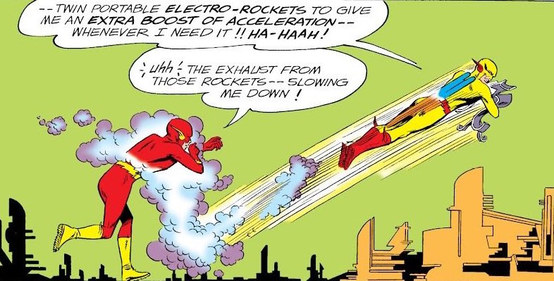 FlashMentality's tweet image. Why doesn’t Reverse Flash just use his rockets against Barry more often