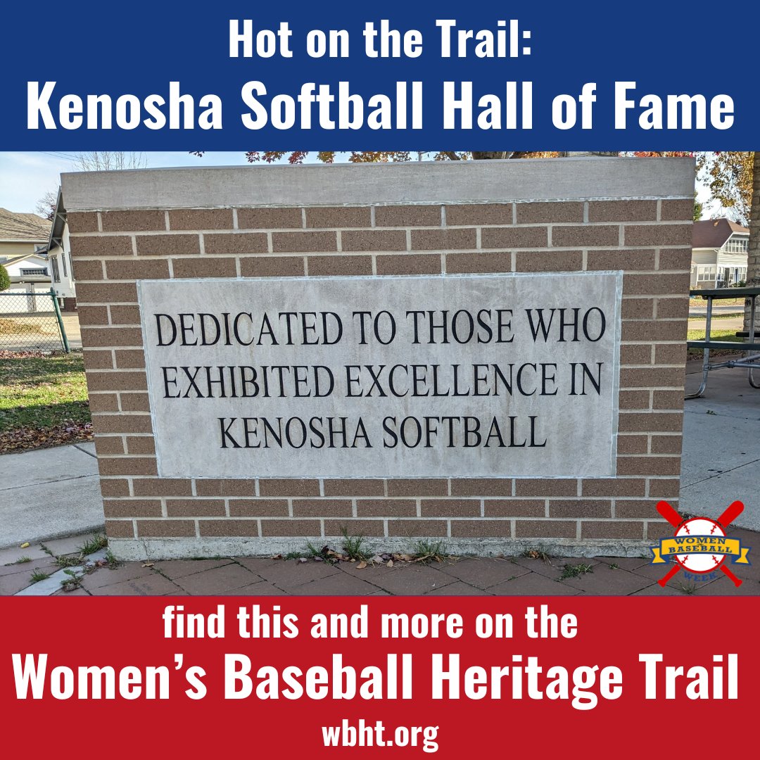 WBaseballTrail's tweet image. Since last year's Women in Baseball Week, we have updated the Heritage Trail. The Kenosha Softball HOF honors many local legends in the game, including hometown hero Joyce Hill Westerman, AAGPBL veteran. Find it tat wbht.org. #WomeninBaseballWeek #WBHT #Wisconsin