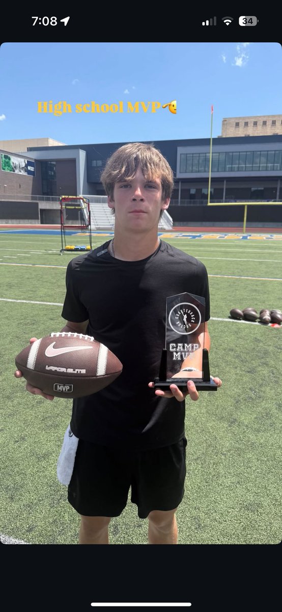 Stuttgart Ricebird Football (@shsricebirdfb) on Twitter photo QB1 with some new hardware! Cain was name mvp of the QB Doctor Camp! Congratulations <a href="/CainPrice10/">Cain Price ‘27 QB</a> QB1 with some new hardware! Cain was name mvp of the QB Doctor Camp! Congratulations <a href="/CainPrice10/">Cain Price ‘27 QB</a>
